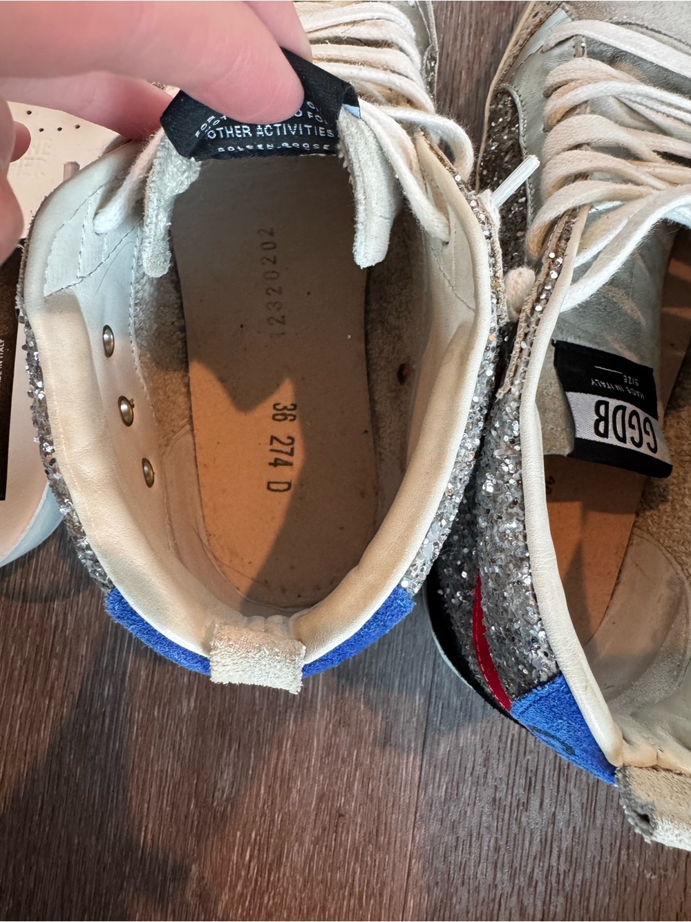 Golden Goose Silver Glitter Midstar Women’s Sneakers - Picture 8 of 8